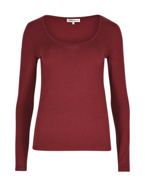 Scoop Neck Sweat Top with Modal Image 2 of 4