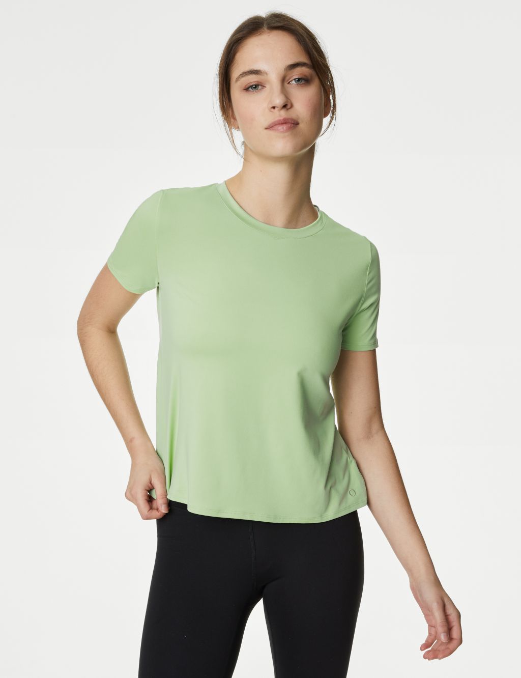 Scoop Neck Wrap Back Yoga T-Shirt 6 of 7