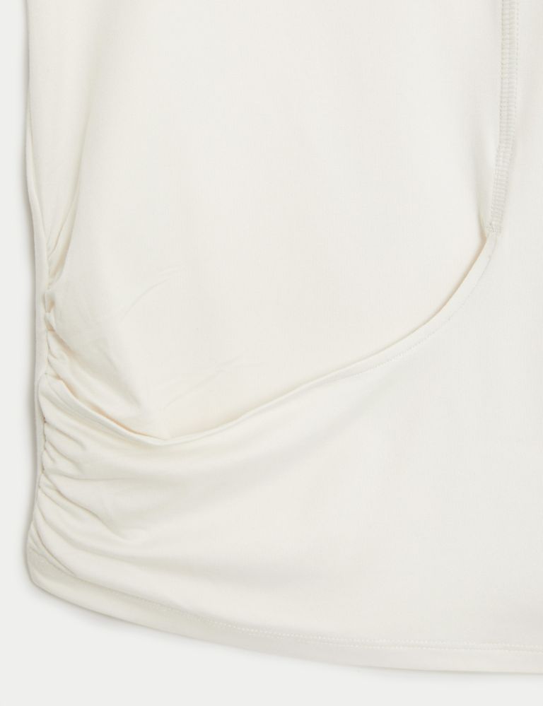 Scoop Neck Wrap Front Yoga T-Shirt 7 of 7