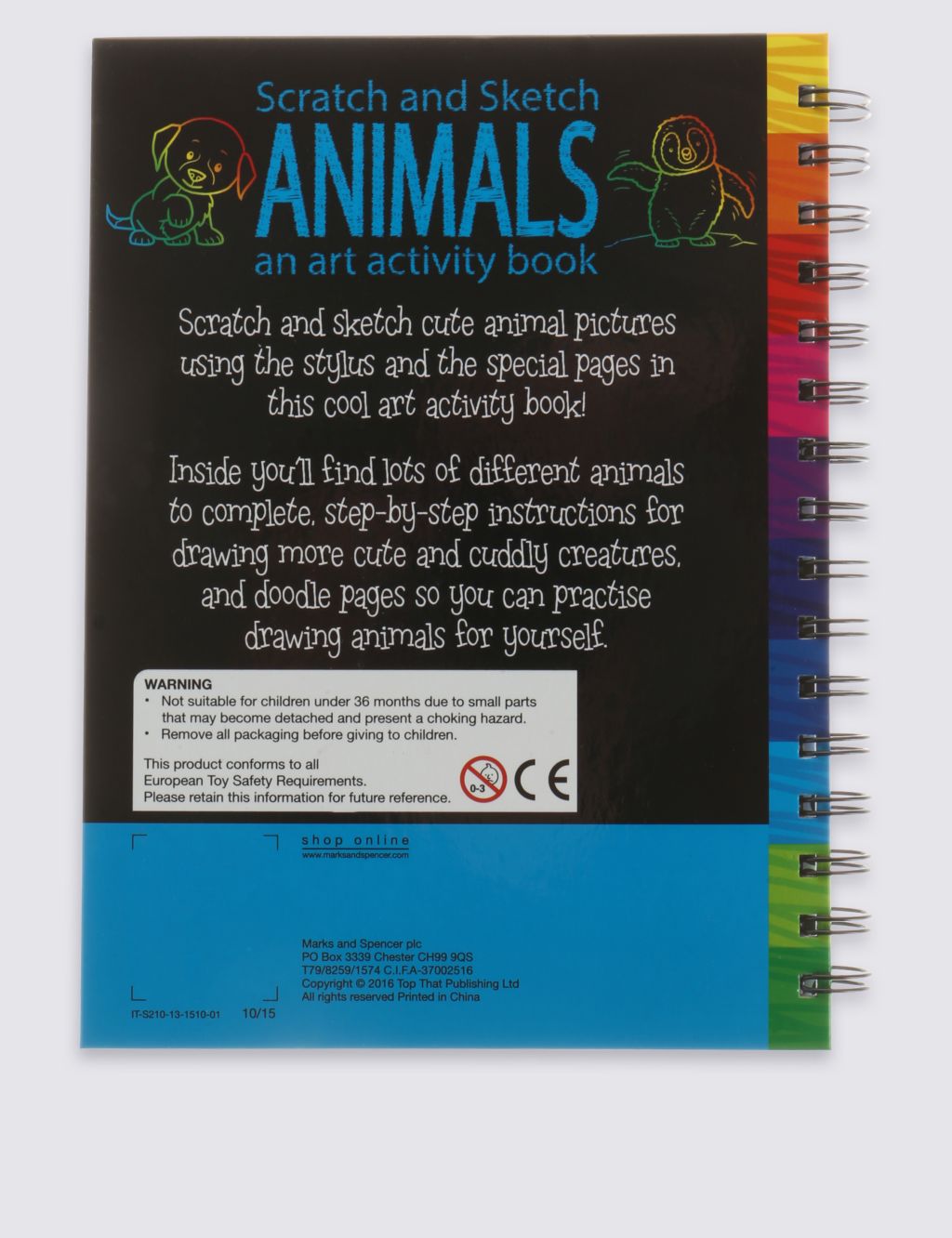 Scratch & Sketch Animals Activity Book 1 of 3