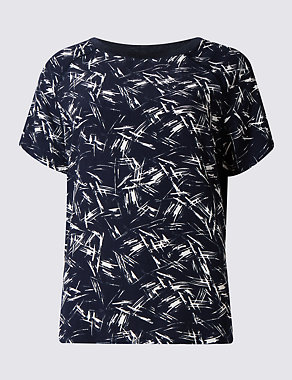 Scratch Print Short Sleeve T-Shirt Image 2 of 3