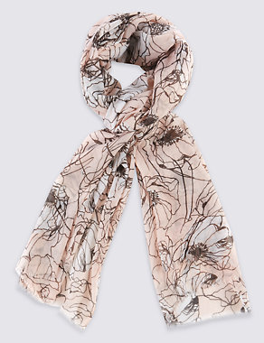 Scribble Print Scarf Image 2 of 4