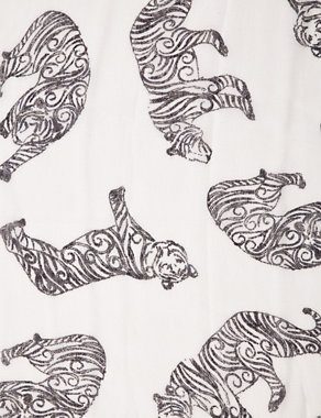 Scribble Tiger Print Scarf Image 2 of 3