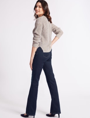 Sculpt & Lift Mid Rise Slim Boot Cut Jeans, M&S Collection