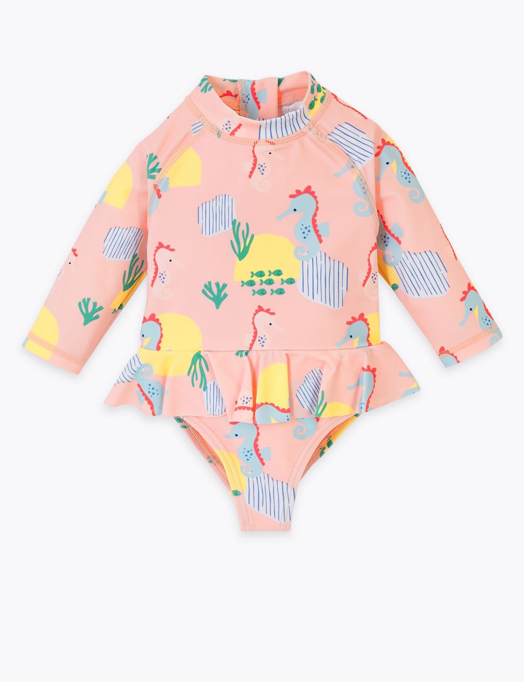 Seahorse Long Sleeve Swimsuit (0-3 Yrs) 1 of 2