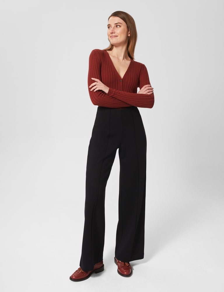 Seam Detail Wide Leg Trousers, HOBBS