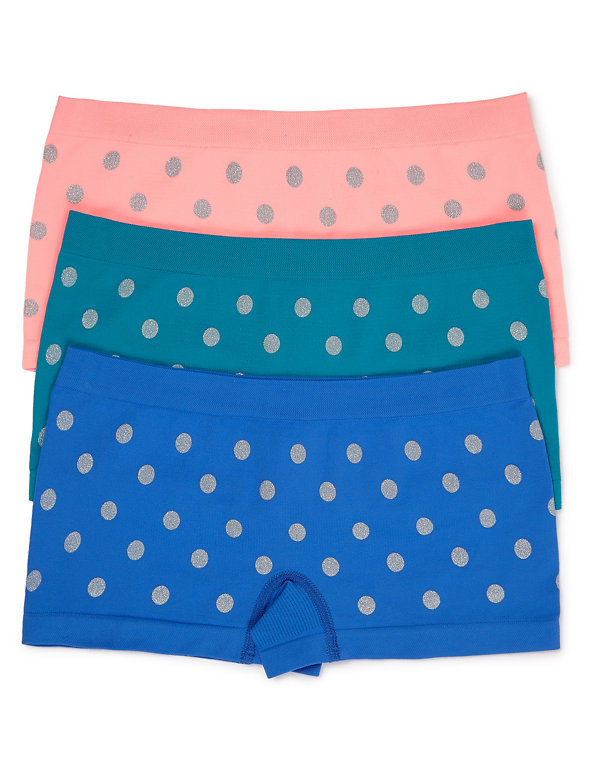 Seamfree Metallic Effect Spotted Shorts (6-16 Years) Image 1 of 1