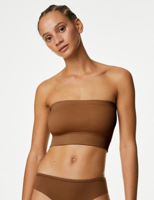 Buy Black/Nude Seamfree Bandeau Bras 2 Pack from the Next UK
