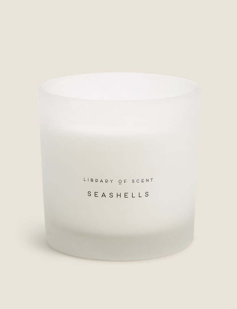 Seashells 3 Wick Candle Library of Scent M&S