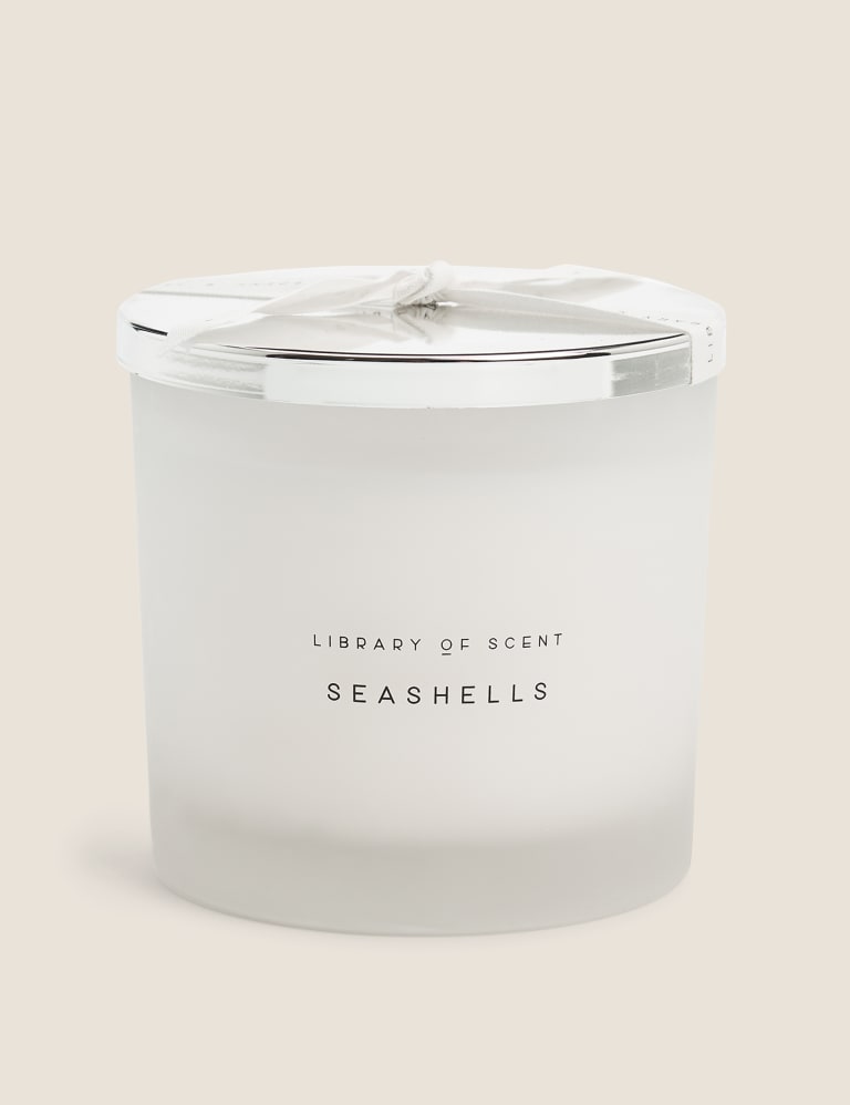 Seashells 3 Wick Candle Library of Scent M&S