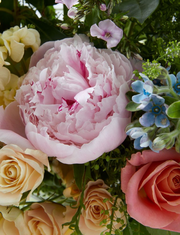 Seasonal Peonies, Roses & Stock Bouquet 4 of 4