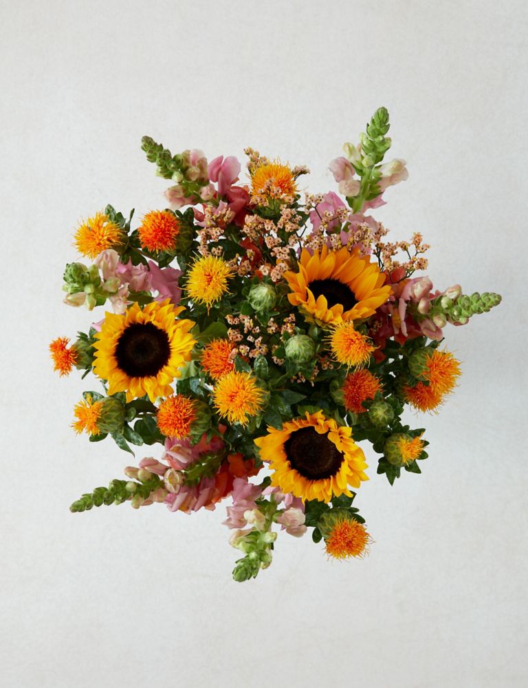 Seasonal Sunflower & Antirrhinum Bouquet 2 of 4