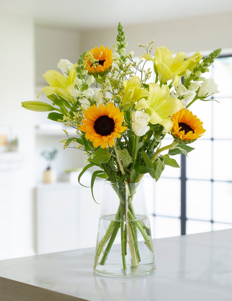 Seasonal Sunflower & Lily Bouquet 1 of 4