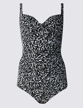 Secret Slimming™ Amalfi Print Plunge Swimsuit Image 2 of 3