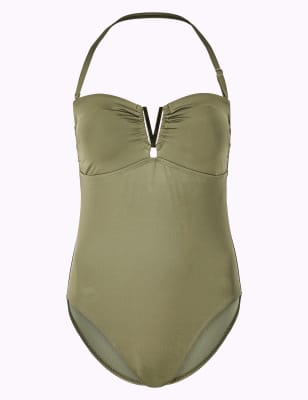 slimming bandeau swimsuit