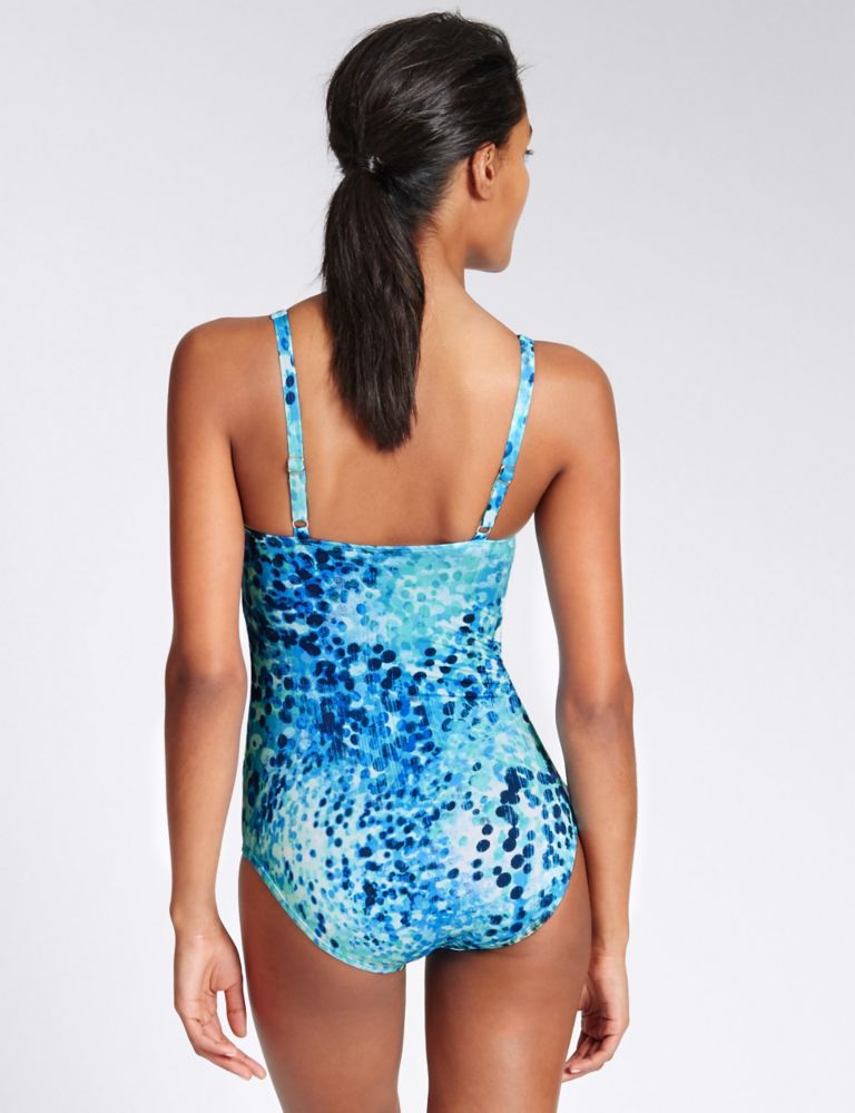 Secret Slimming™ Bubble Print Plunge Twisted Front Swimsuit 3 of 3