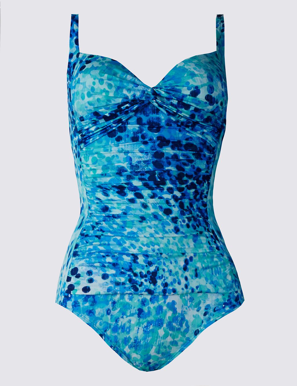 Secret Slimming™ Bubble Print Plunge Twisted Front Swimsuit 1 of 3