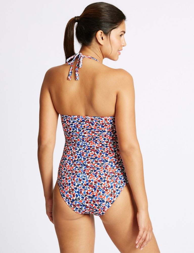 Secret Slimming™ Ditsy Floral Print Plunge Swimsuit 3 of 3
