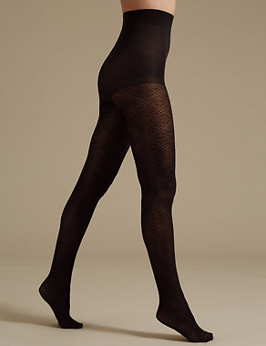 Secret Slimming™ Doily Opaque Body Shaper Tights Image 2 of 3