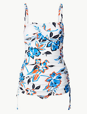 Secret Slimming™ Floral Print Bandeau Swimsuit Image 2 of 5