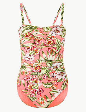 Secret Slimming™ Floral Print Bandeau Swimsuit Image 2 of 6