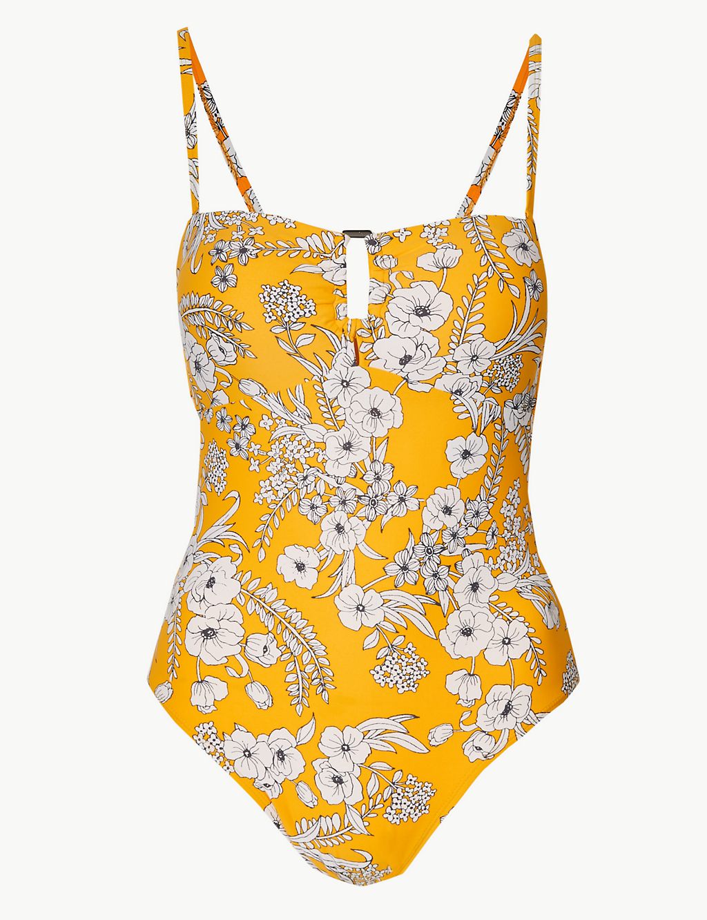 Secret Slimming™ Floral Print Bandeau Swimsuit 1 of 6