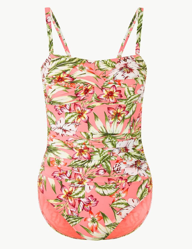 Secret Slimming™ Floral Print Bandeau Swimsuit 2 of 6