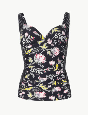 Secret Slimming™ Floral Print Tankini Top Image 2 of 5