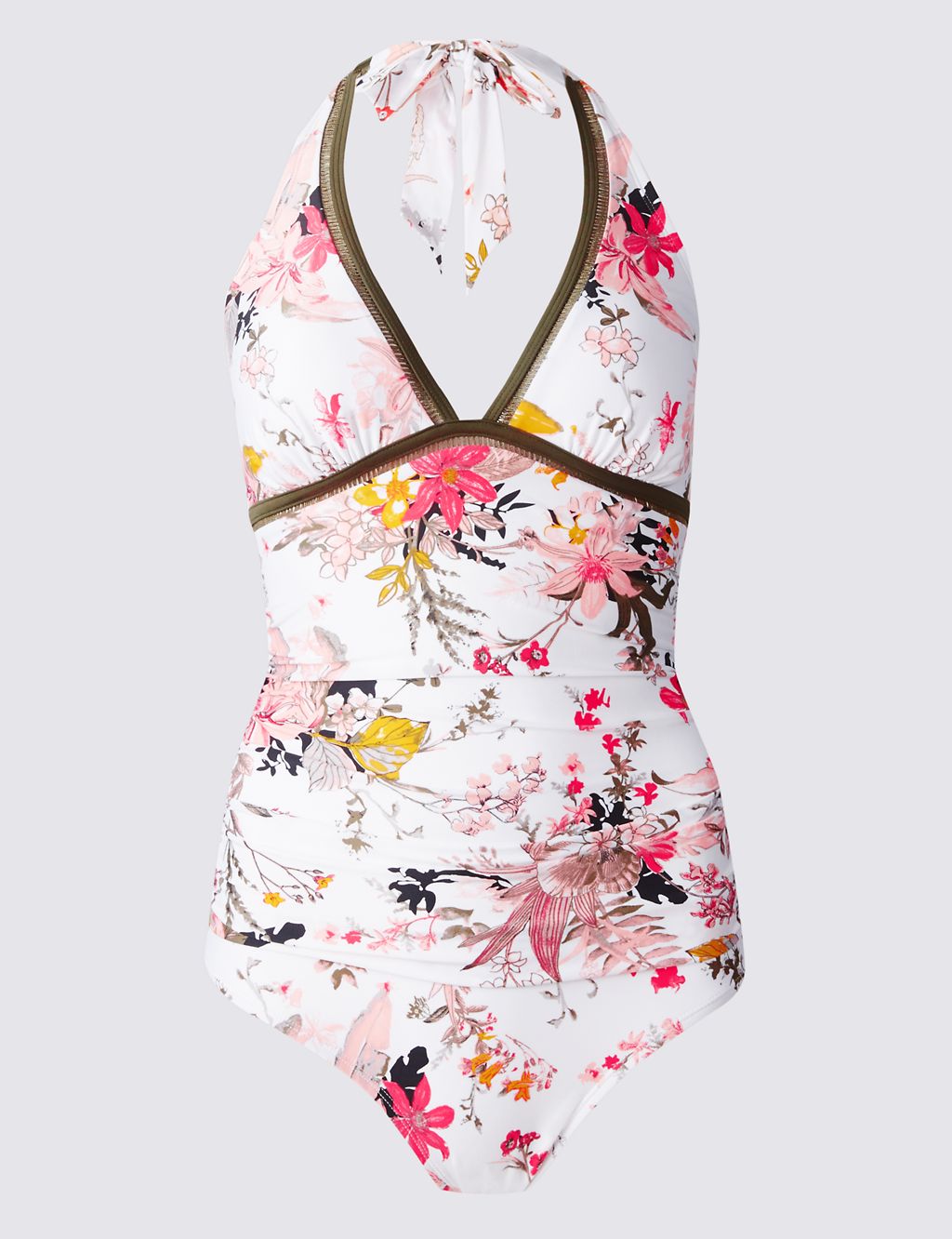 Secret Slimming™ Floral Print Triangle Swimsuit 1 of 3