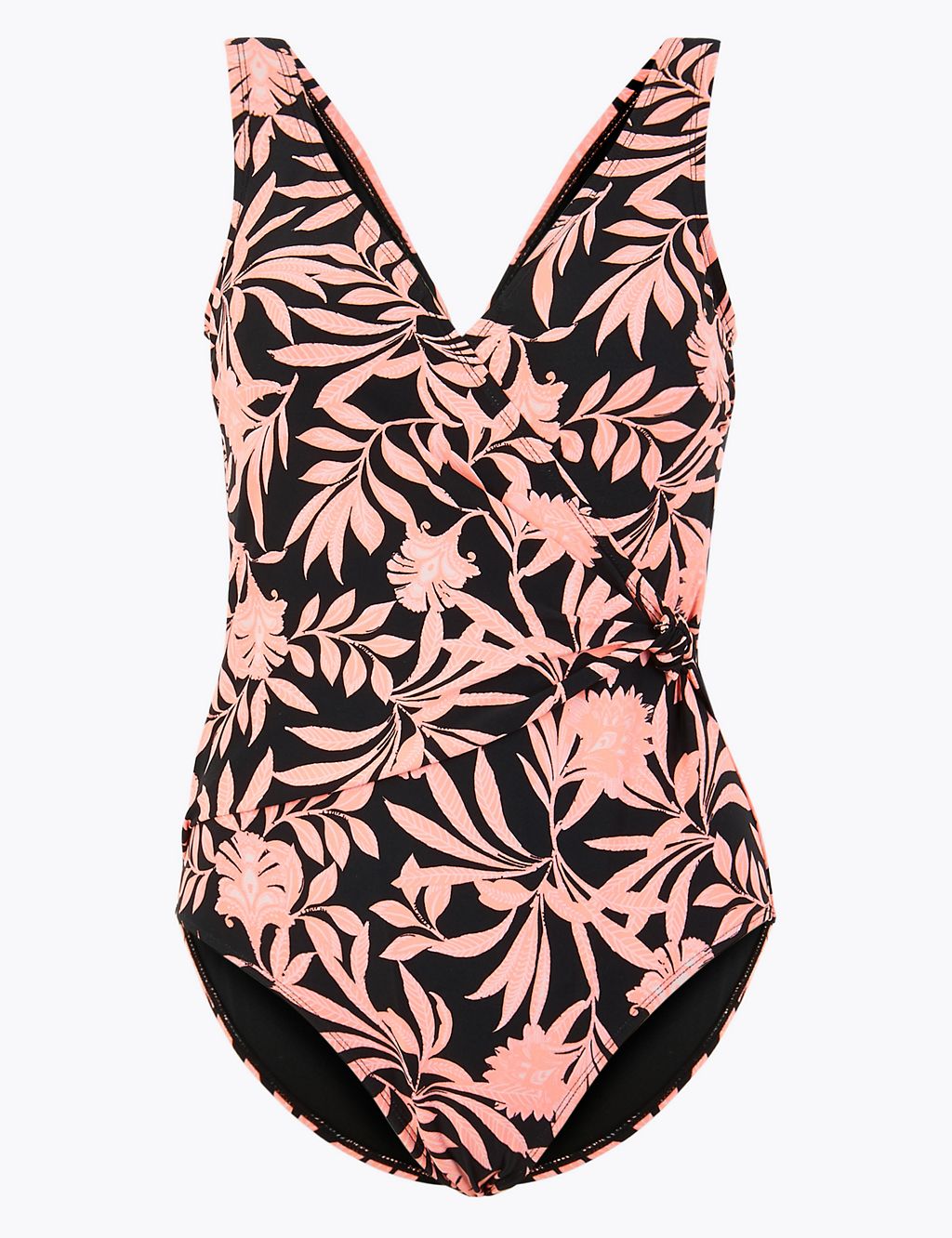 Secret Slimming™ Floral Print Wrap Swimsuit 1 of 4