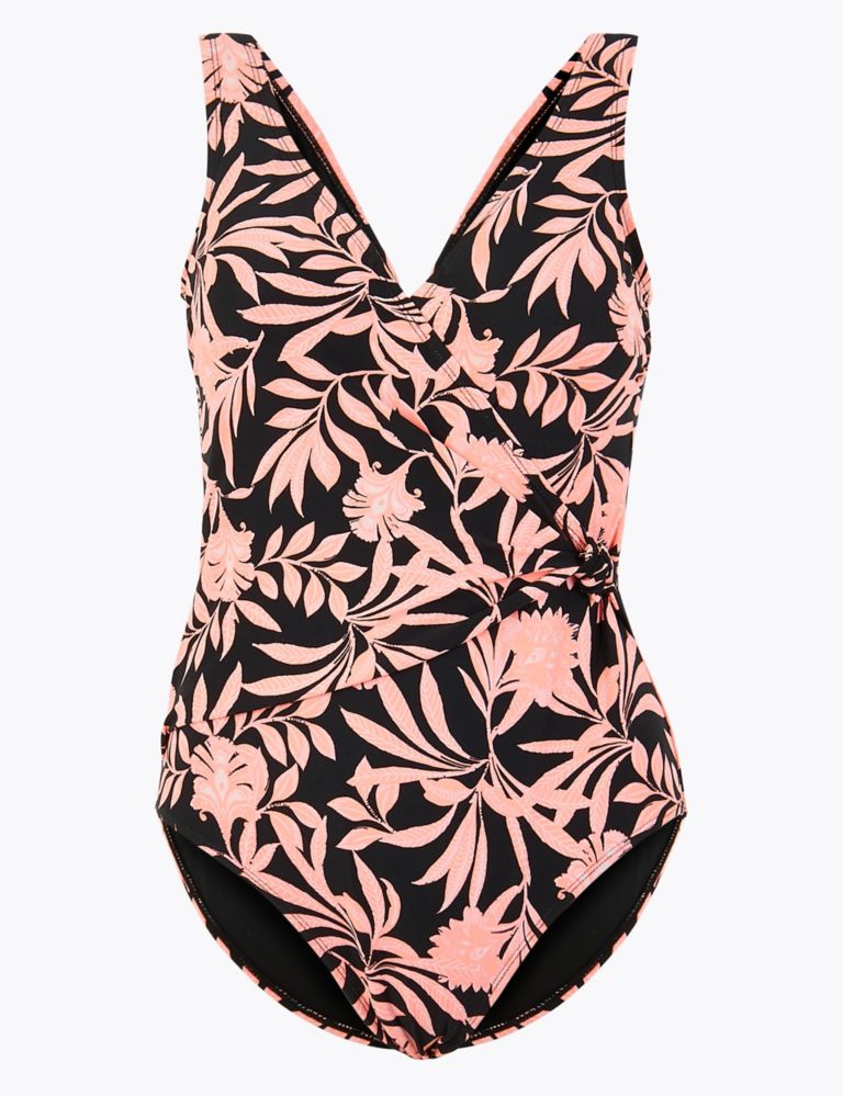 Secret Slimming™ Floral Print Wrap Swimsuit 2 of 4