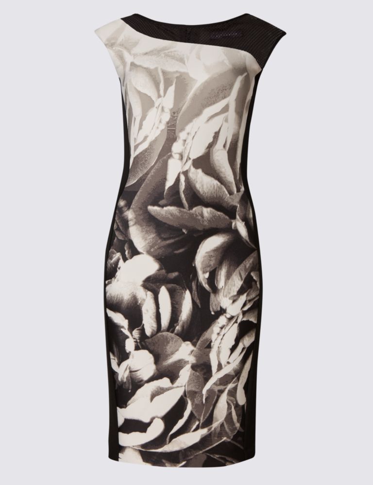 Secret Slimming™ Floral Scuba Bodycon Dress 2 of 3