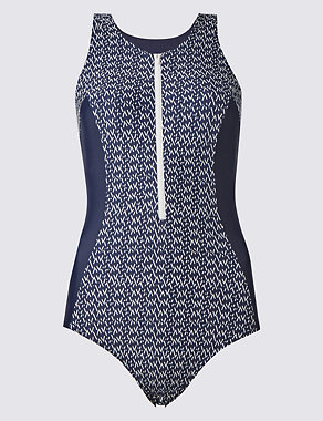 Secret Slimming™ Geometric Print Swimsuit Image 2 of 3