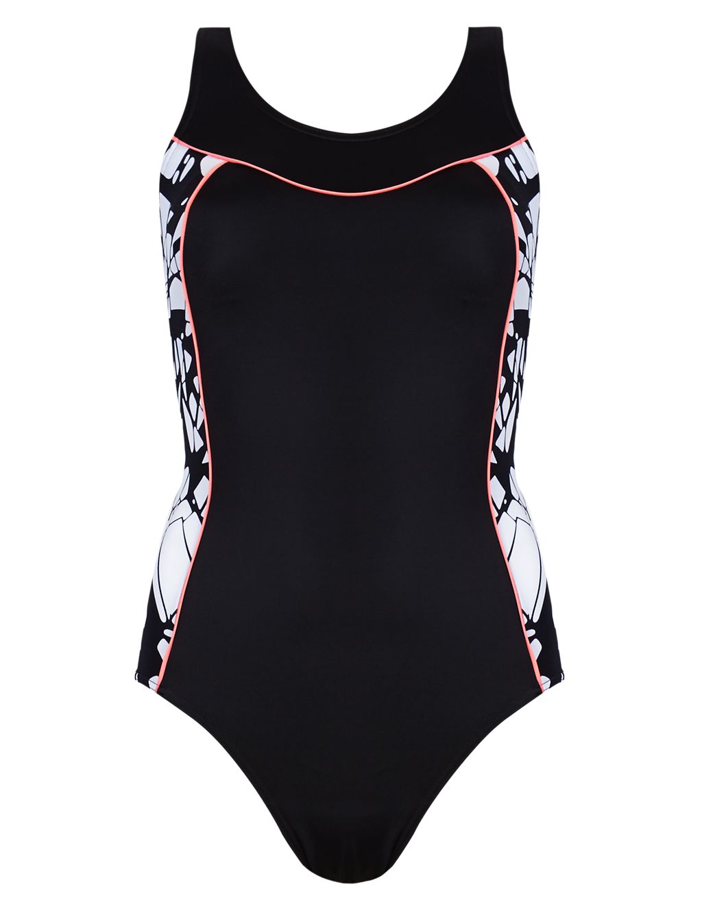 Secret Slimming™ Graphic Print Panelled Swimsuit 1 of 4