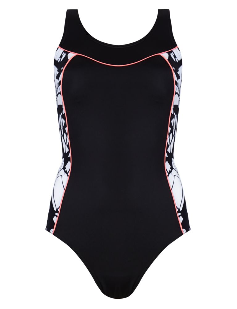 Secret Slimming™ Graphic Print Panelled Swimsuit 3 of 4