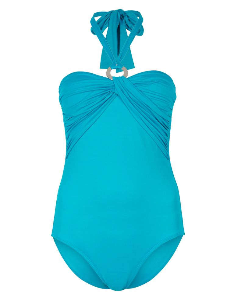 Secret Slimming™ Halterneck Twisted Front Swimsuit 3 of 4