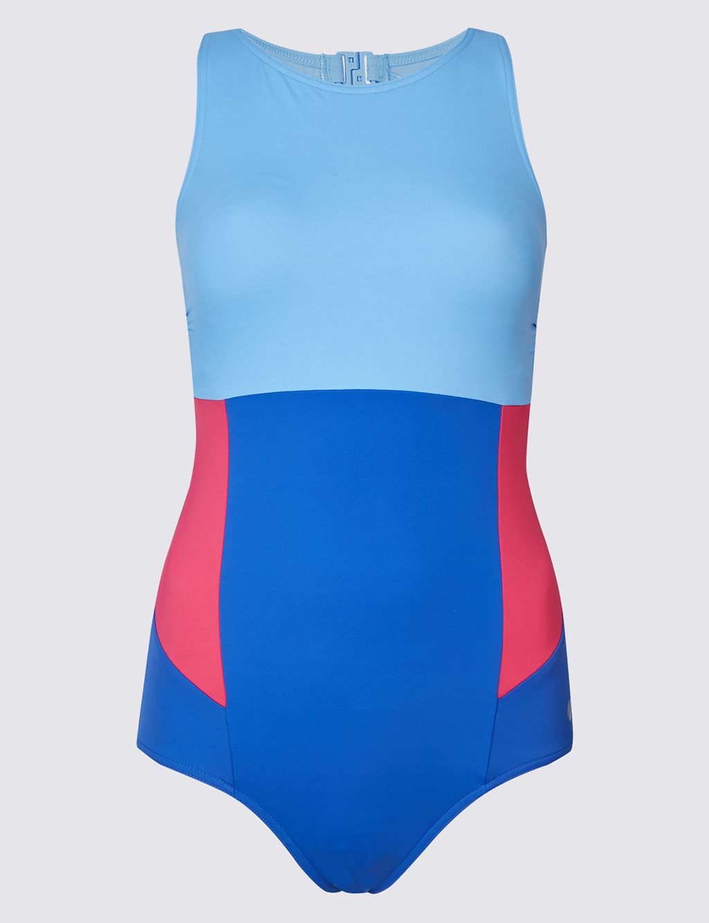 Secret Slimming™ High Neck Colour Block Swimsuit 1 of 3