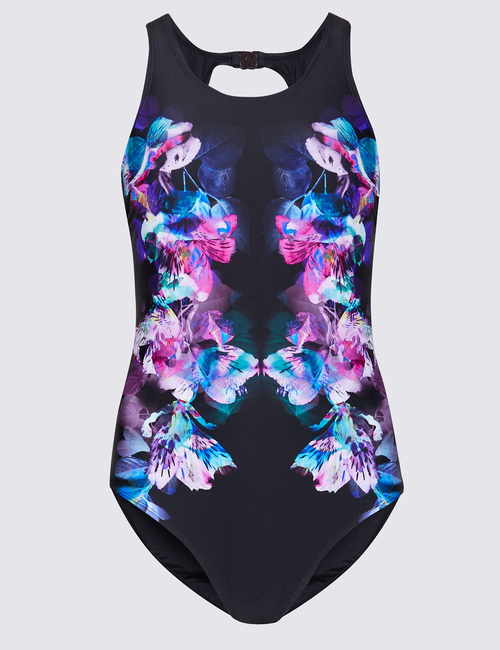 Secret Slimming™ High Neck Floral Print Swimsuit 1 of 3