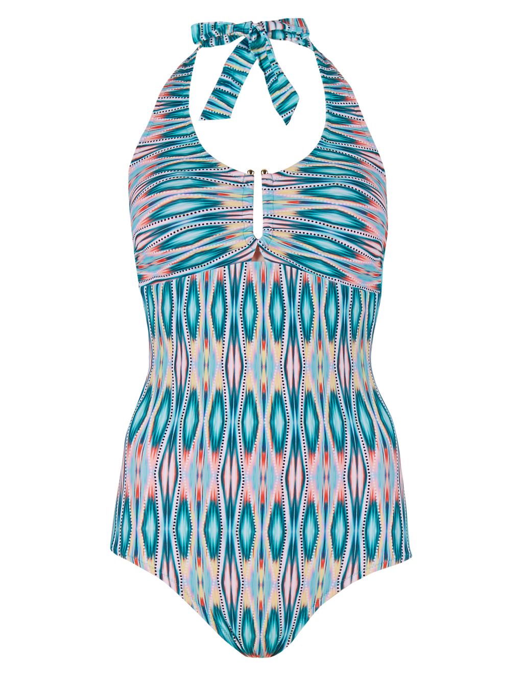 Secret Slimming™ Ikat Print Longer Length Swimsuit 1 of 4