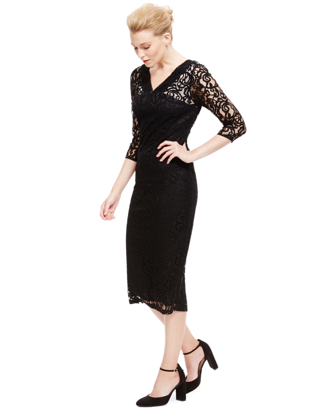 Secret Slimming™ Lace Bodycon Dress, M&S Collection