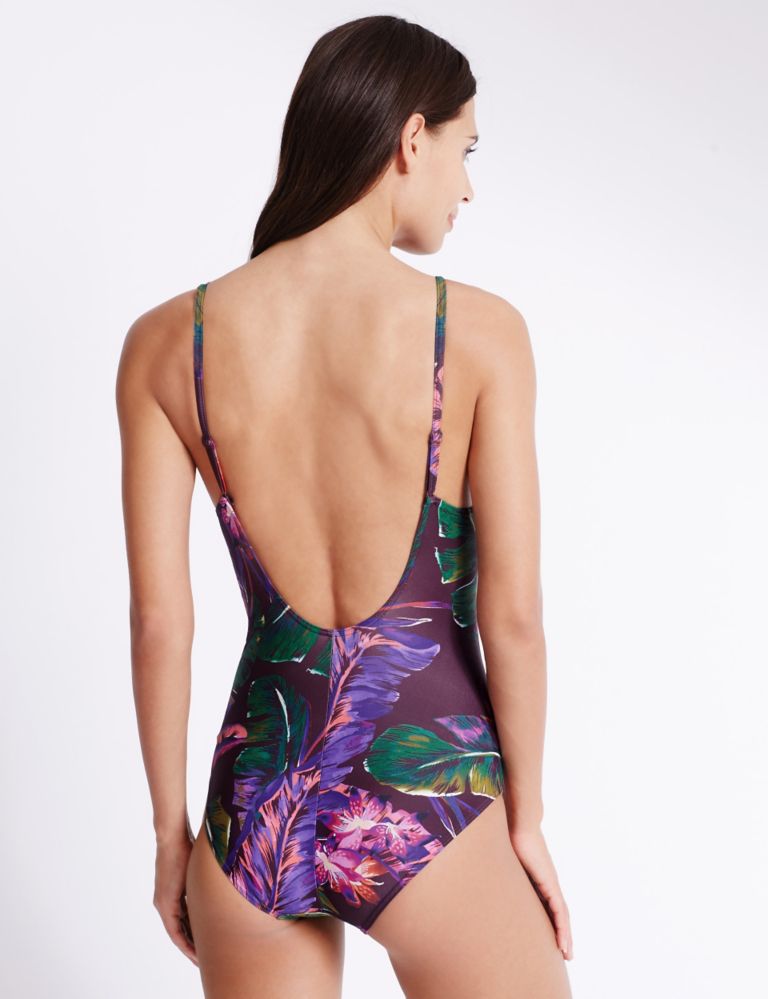Secret Slimming™ Lace-up Floral Swimsuit 4 of 4