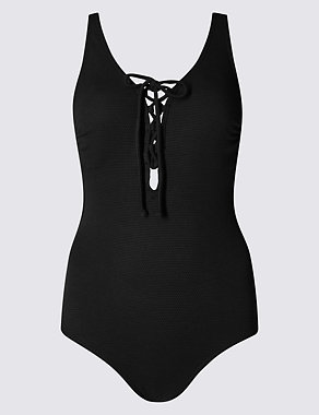 Secret Slimming™ Lace-up Swimsuit Image 2 of 4