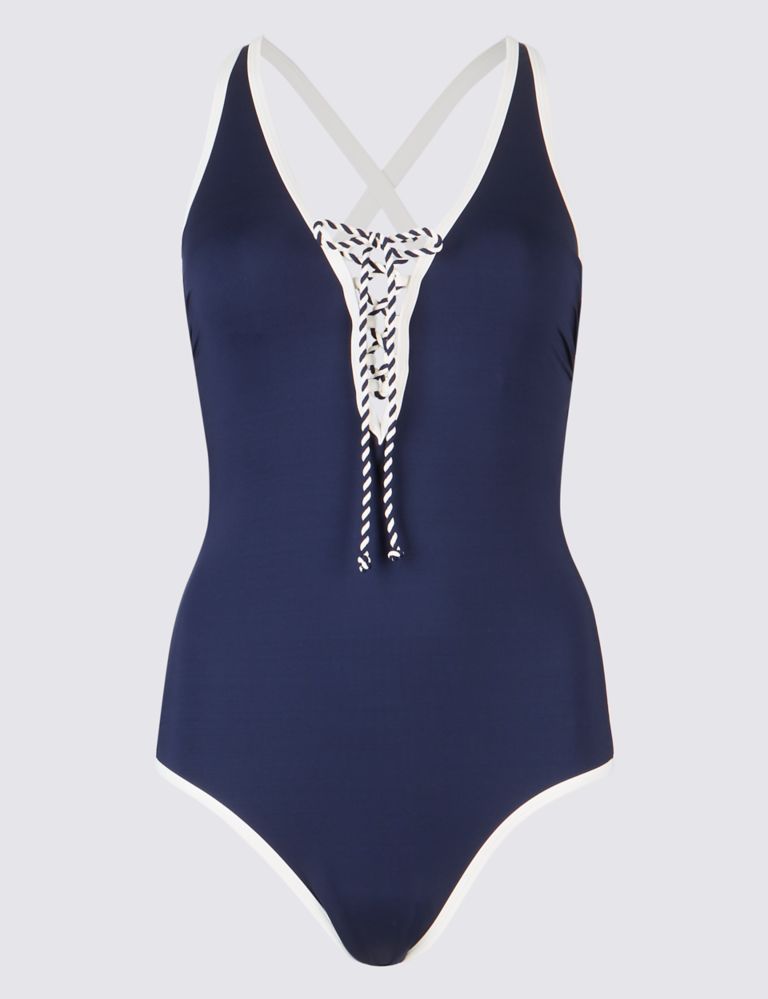 Secret Slimming™ Lace-up Swimsuit 2 of 3