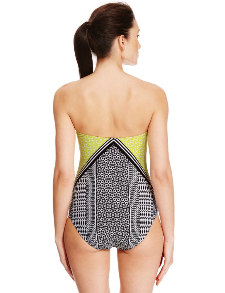 Secret Slimming™ Longer Length Tribal Placement Print Swimsuit 4 of 5
