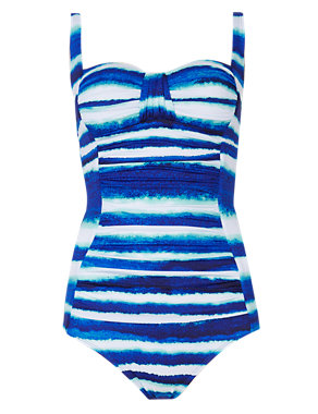Secret Slimming™ Longer Length Watery Striped Swimsuit Image 2 of 4