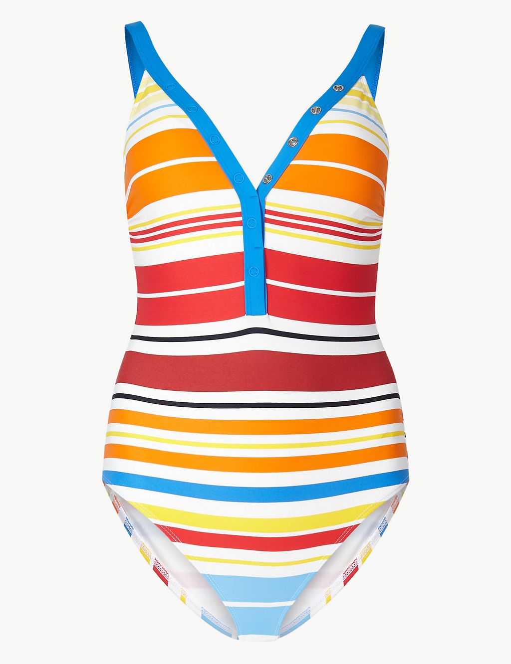 Secret Slimming™ Multi-Colour Striped Swimsuit 1 of 4