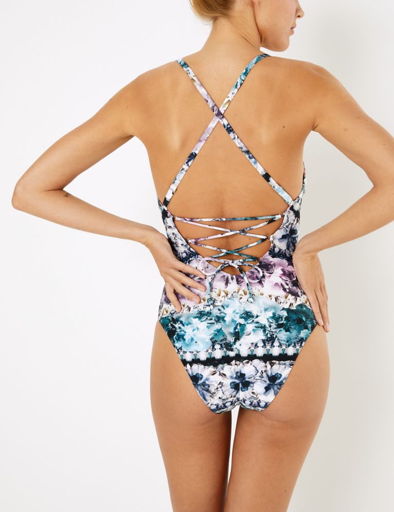 Secret Slimming™ Ombre Plunge Swimsuit 3 of 4