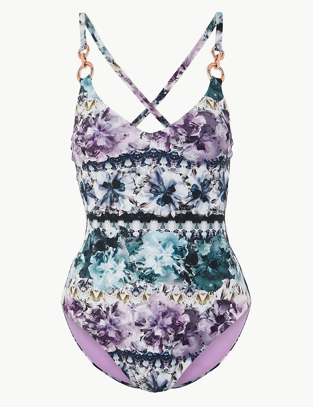Secret Slimming™ Ombre Plunge Swimsuit 1 of 4