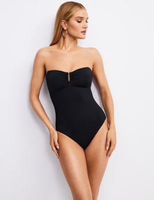 slimming bandeau swimsuit
