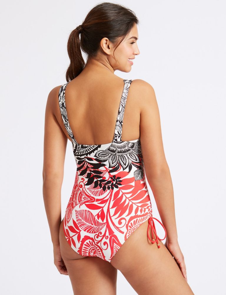Secret Slimming™ Paisley Print Plunge Swimsuit 3 of 5